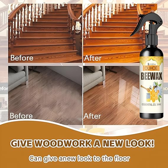 Picture of Beeswax Furniture Polish, Bees Wax Furniture Polish and Cleaner, Beeswax Spray Furniture Polish, Wood Seasoning Beewax for Furniture Floor, 350ml