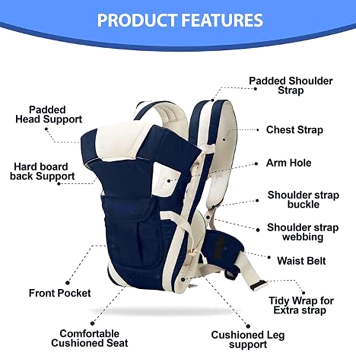 Picture of Baby Carrier with Strong Belt For 4 months Toddler