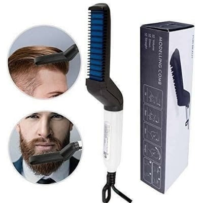 Picture of Modelling Comb Men Beard and Hair Quick Straightener Boy fashion shirt,  t shirt, pant, Sneakers, smart watch, hair straightener girl, bag