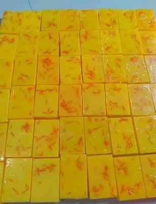 Picture of Saffron Handmade Soap Regular (Unpacked/Raw/hand cut)