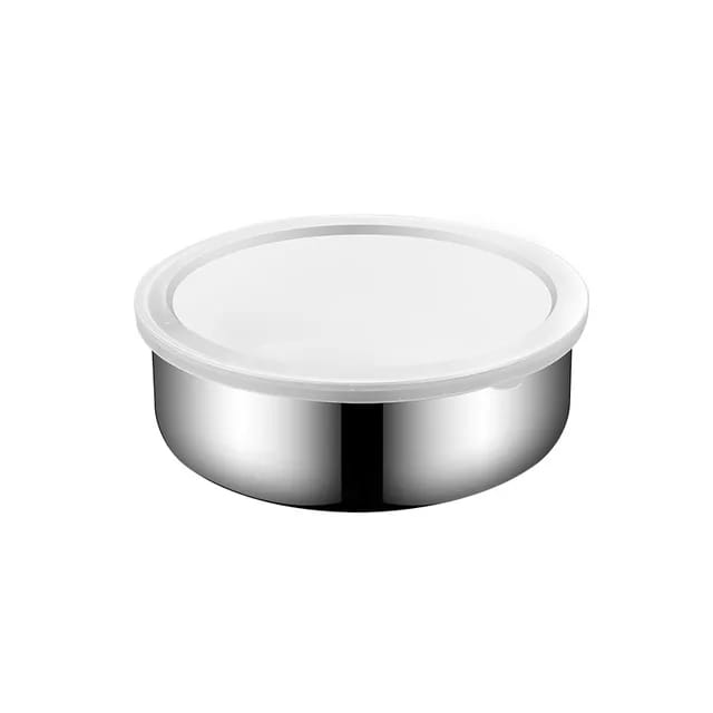Picture of Stainless Steel 5 Pc Food Box With Food Grade Plastic Cover - Tiffin Box For Office