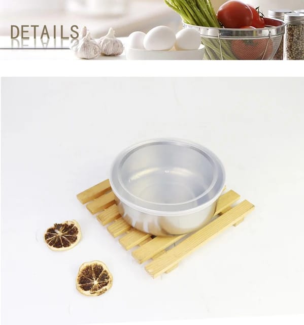 Picture of Stainless Steel 5 Pc Food Box With Food Grade Plastic Cover - Tiffin Box For Office