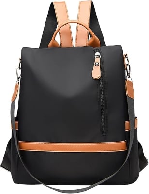 Picture of Modern Fashion Women Nylon Zipper Backpack Multi-pocket Large Capacity School Bag
