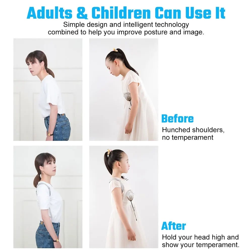 Picture of Adjustable Baby Back Posture Corrector Clavicle Intelligent LCD Vibration Reminder Upper Correcting Spine Corset Smart Sensor Belt