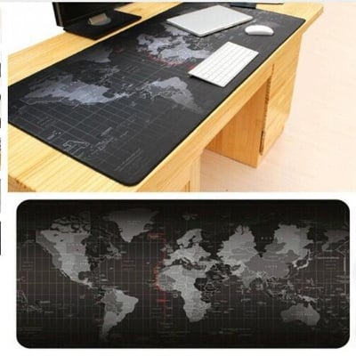 Picture of Large Gaming Mouse Pad, Waterproof Extra Large Big Mouse Pad with Stitched Edge, Non-Slip Black Computer Long Mousepad Desk Mat for Gamer, Office & Home, Black