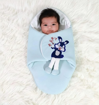 Picture of New WarmNest Soft Newborn Baby Wrap Blankets Baby Sleeping Bag Envelope For Newborn Sleepsack 100% Cotton thicken Cocoon for baby 0-8 Months Baby Jumpsuit Blanket