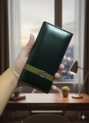 Picture of New Wallet Men Wallets Fashion Long Wallet PU Leather Long Wallet Business Wallets Men's Splicing Two Fold Ultra-thin Long Wallet Travel Purses Coin Pouch ID Credit Cards Holders