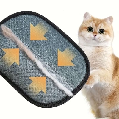 Picture of Pet Hair Removal Glove for Cats & Dogs, Upgraded Five-Finger Electrostatic Pet Hair Glove, Reusable Magic Brush Pet Hair Remover Tool for Laundry, Couch, Carpet, Car Seat(1pc)
