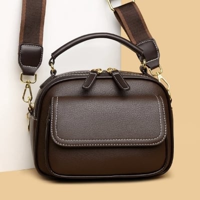 Picture of Canvas Tote Bag for Women with Zipper Closure & Individual Compartments for Work College for Teacher & Nurse