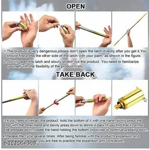 Picture of Magic Pocket Staff Adjustable Magic Telescopic Stick for Professional Magician Stage Close-up Magic Trick Accessories - magic stick