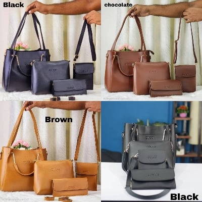 Picture of New Fashion Ladies Pattern Leather Shoulder Bags Crossbody Bags Women Bag Set Purse PU Crossbody Bag 4Pcs