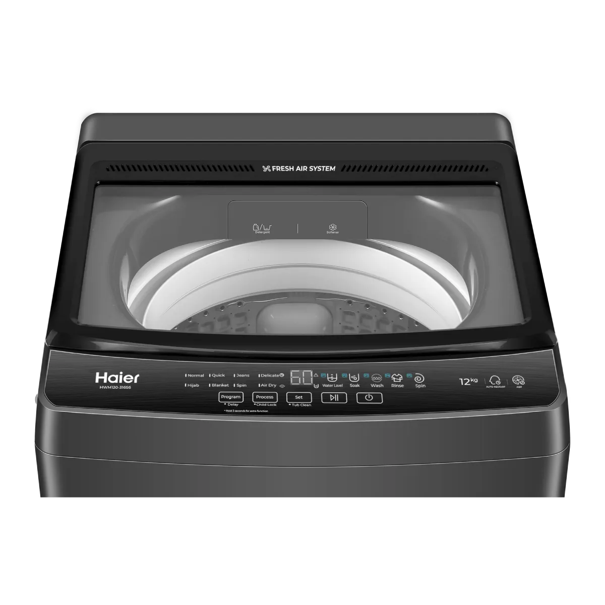 Picture of Haier 12KG Top Load Automatic Washing Machine With 3D Rolling Wash (HWM120-316S6)