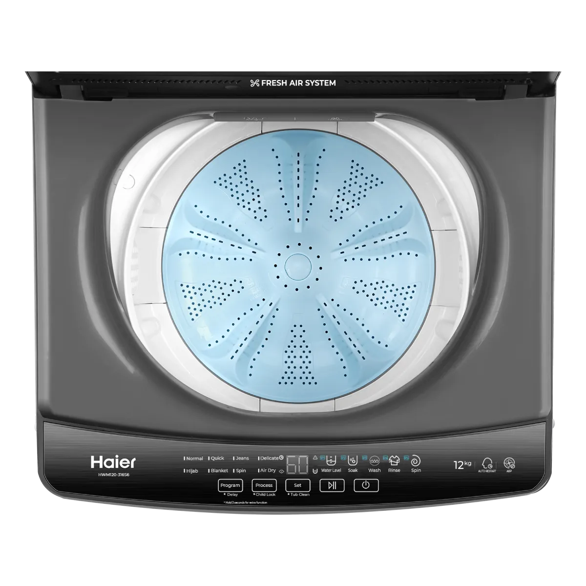 Picture of Haier 12KG Top Load Automatic Washing Machine With 3D Rolling Wash (HWM120-316S6)