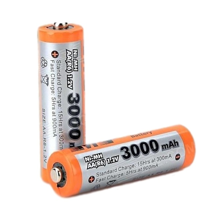 Picture of MP Multiple Power Rechargeable Battery Aa R6 Ni-Mh 1.2V 3000Mah Camera Battery 2Pcs Multicolor