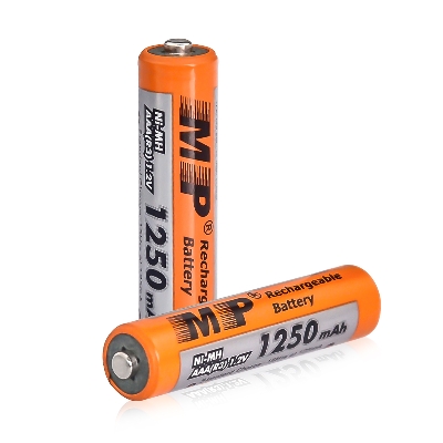 Picture of MP Multiple Power Rechargeable Battery AAA R3 Ni-MH 1.2v 1250mAh 2pcs - Battery Multicolor