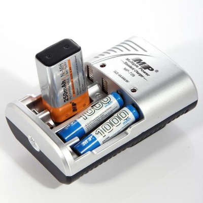Picture of Multiple Power MP C802B Standard Charger 4 slots for AA AAA 9V Ni-mh Ni-cd Rechargeable Battery Silver