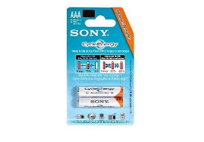 Picture of SONY AAA 1.2V-4300mAh Rechargeable Battery 2pcs Multicolor