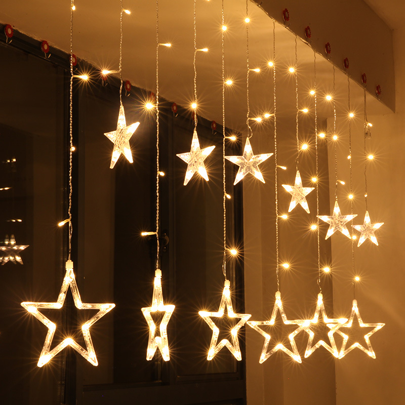 Picture of Big Shape Star Fairy Lights For Home Decoration Gold