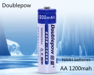 Picture of Doublepow Ni-MH Rechargeable Battery AA R6 1.2V 1200mAh 2 Piece Blue and white