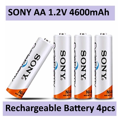 Picture of SONY AA 1.2V 600mAh Rechargeable Battery 4pcs Multicolor