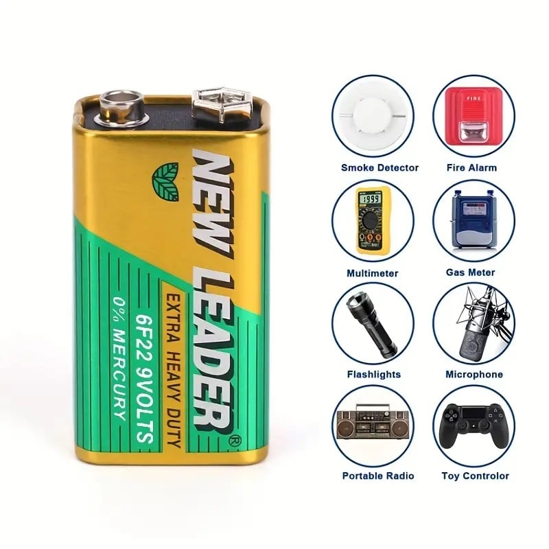 Picture of New Leader 6F22 9V Extra Heavy Duty Battery 1pcs Multicolor
