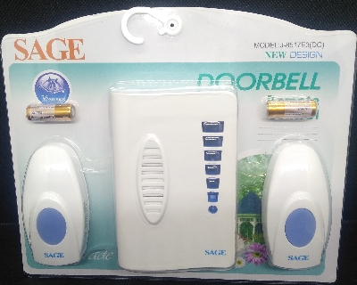 Picture of SAGE DOUBLE REMOTE CONTROL DOOR BELL J-8517E(DC) CALLING BELL( Battery Not Including) 