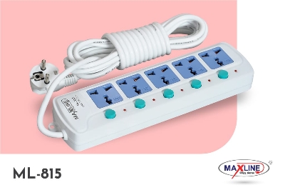 Picture of Maxline ML-815 Multiplug 5 Port Extention Socket 10 Meters