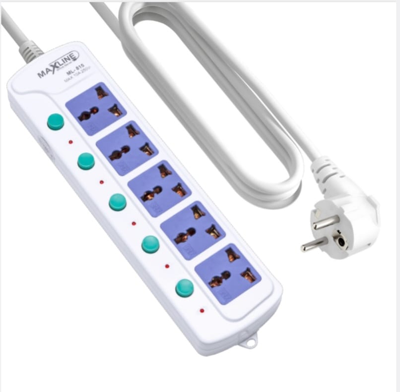 Picture of Maxline ML-815 Multiplug 5 Port Extention Socket 10 Meters