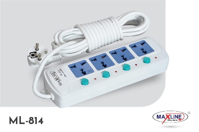 Picture of Maxline ML-814 Multiplug 4 Port Extention Socket 5 Meters