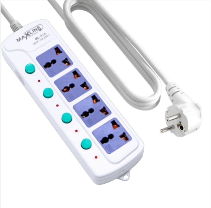 Picture of Maxline ML-814 Multiplug 4 Port Extention Socket 5 Meters