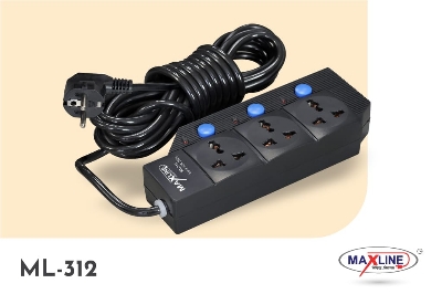 Picture of Maxline ML-312 Multiplug 3 Port Extention Socket 5 Meters