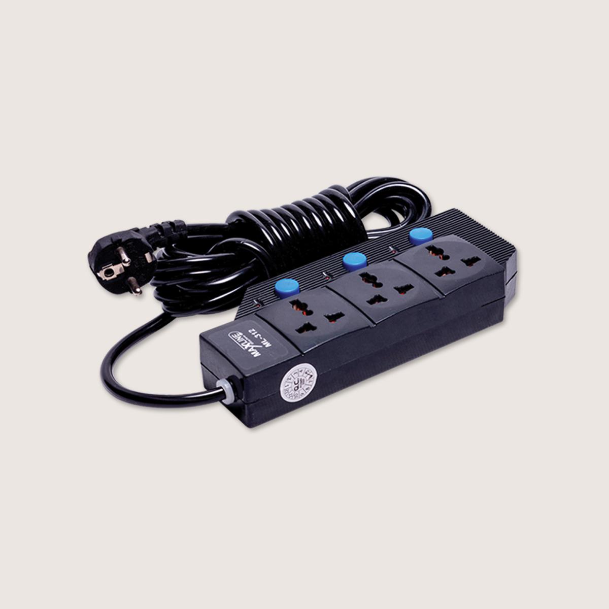 Picture of Maxline ML-312 Multiplug 3 Port Extention Socket 5 Meters