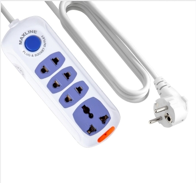 Picture of Maxline ML-0034 Multiplug 4 Port Extention Socket 2 Meters