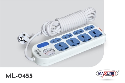 Picture of Maxline ML-0455 Multiplug 8 Port Extention Socket 2 Meters