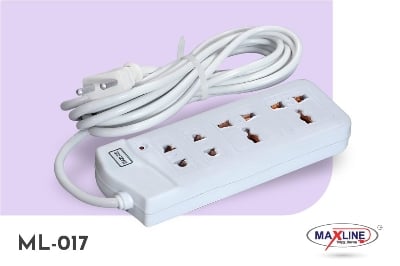 Picture of Multi Plug Maxline ML-017 Multiplug 4 Port Extention Socket 20 Feet Cable