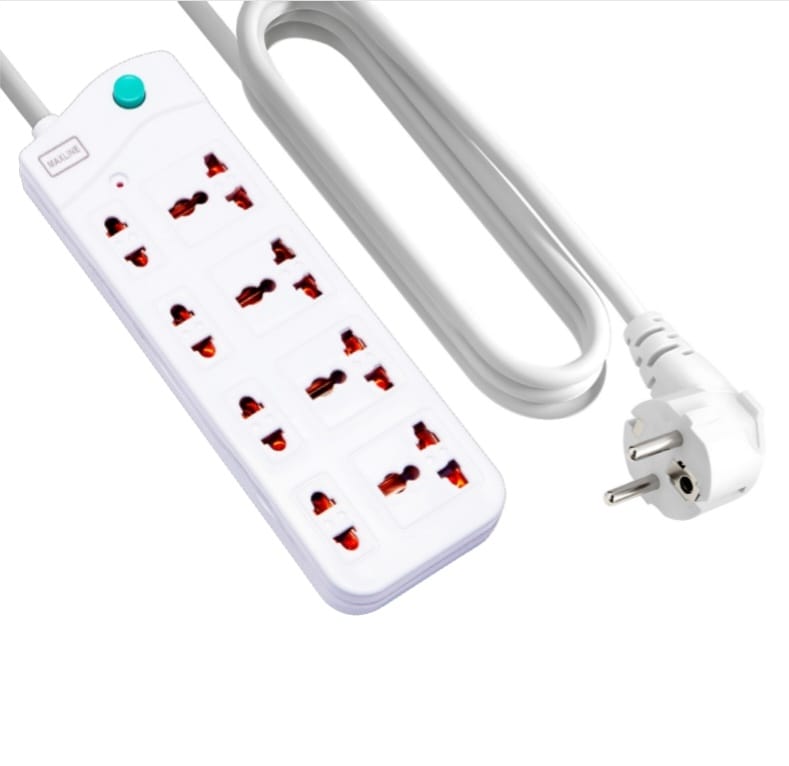 Picture of Multi Plug Maxline ML-2010 Multiplug 8 Port Extention Socket 20 Feet Cable - Multi Plug