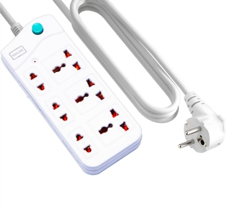 Picture of Multi Plug Maxline ML-2013 Multiplug 6 Port Extention Socket 15 Feet Cable