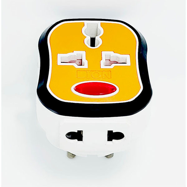 Picture of 3 Way Socket Multi Plug Adapter  Multi Socket converter 2 Pin Plug 1Pcs Multicolor