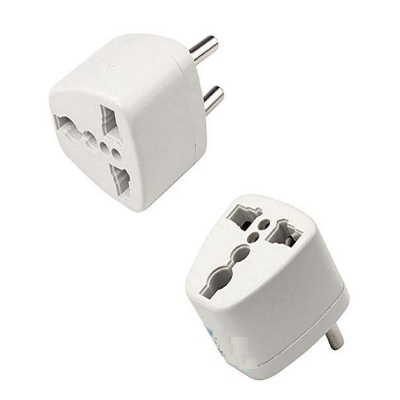 Picture of 3 Pin To 2 Pin Converter Travel Socket 2 Pin Plug 2PCS White