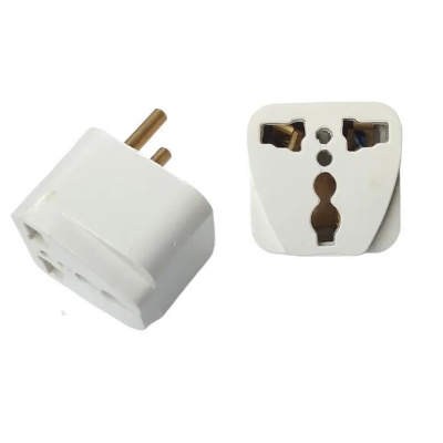 Picture of 3 Pin To 2 Pin Converter Travel Socket 2 Pin Plug 2PCS White