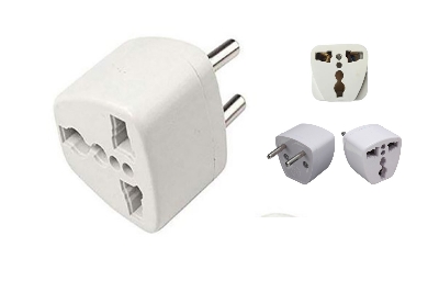 Picture of 3 Pin To 2 Pin Converter Travel Socket 2 Pin Plug 2PCS White