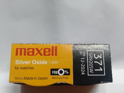 Picture of Maxl SR920SW / 371 1.55V Silver Oxide Button Cell Watch Battery 1Pcs Silver