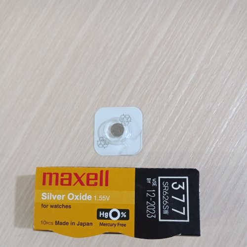 Picture of Maxl Sr626Sw / 377 1.55V Silver Oxide Button Cell Watch Battery 2Piece - Battery Silver