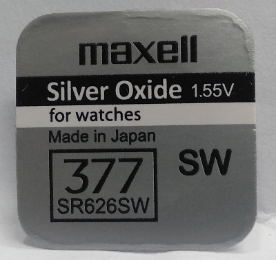 Picture of Maxl Sr626Sw / 377 1.55V Silver Oxide Button Cell Watch Battery 2Piece - Battery Silver