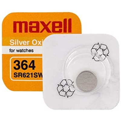 Picture of Maxl SR621SW / 364 1.55V Silver Oxide Button Cell Watch Battery 1Piece Silver