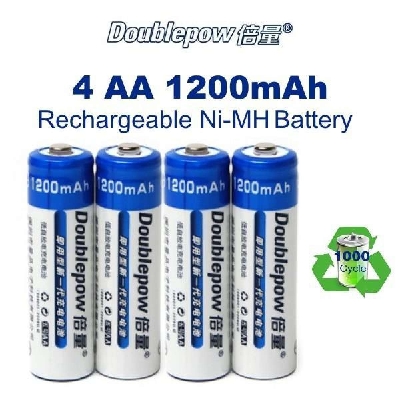 Picture of Doublepow  AA R6 1.2V 1200mAh Ni-MH Rechargeable Battery 4 Piece 