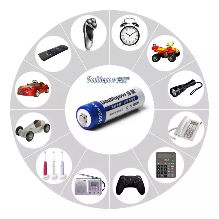Picture of Doublepow  AA R6 1.2V 1200mAh Ni-MH Rechargeable Battery 4 Piece 