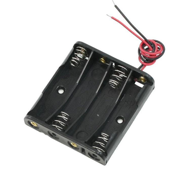 Picture of Battery Storage Case Box Holder 4 X AA 1Pcs Black