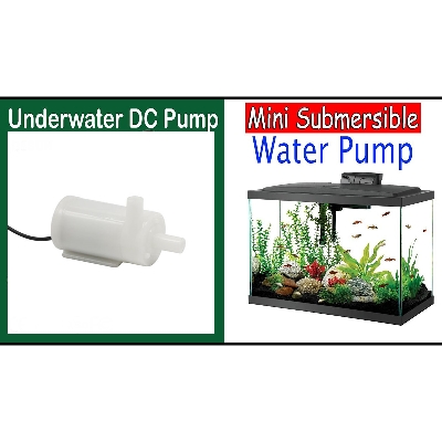 Picture of Aquarium DC Water Pump Mini Submersible Pump 3-6V 120L/h 150 gm White