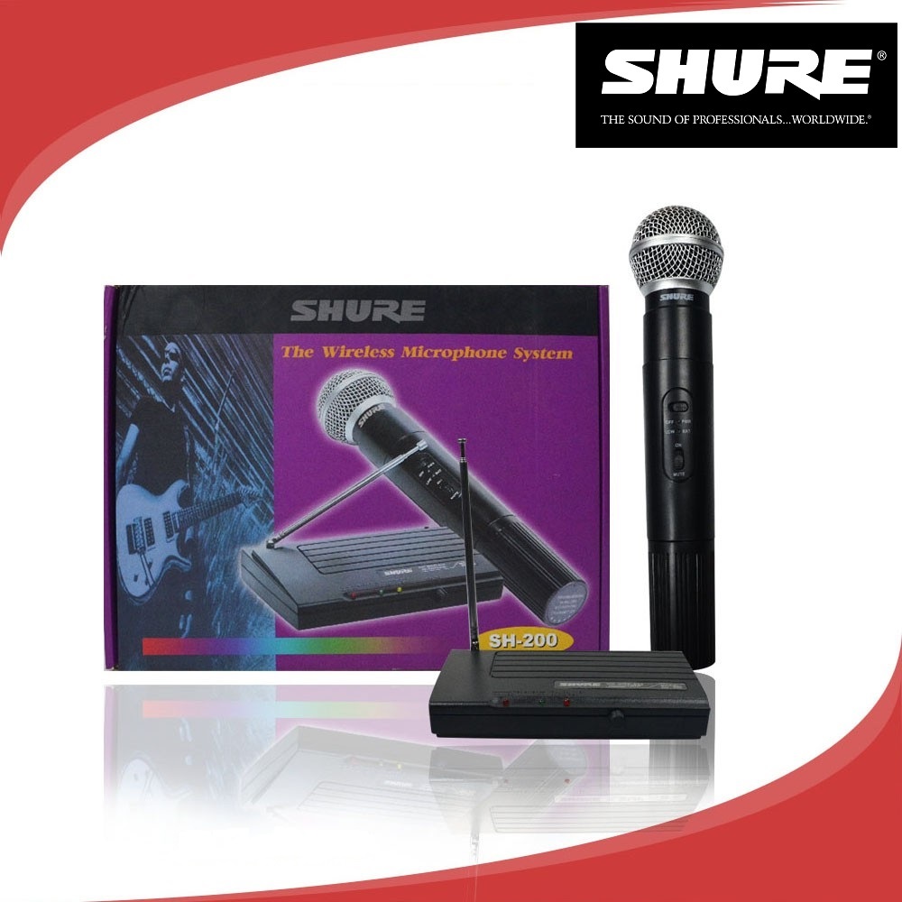 Picture of Shure SH-200 Wireless Microphone Receiver System Black
